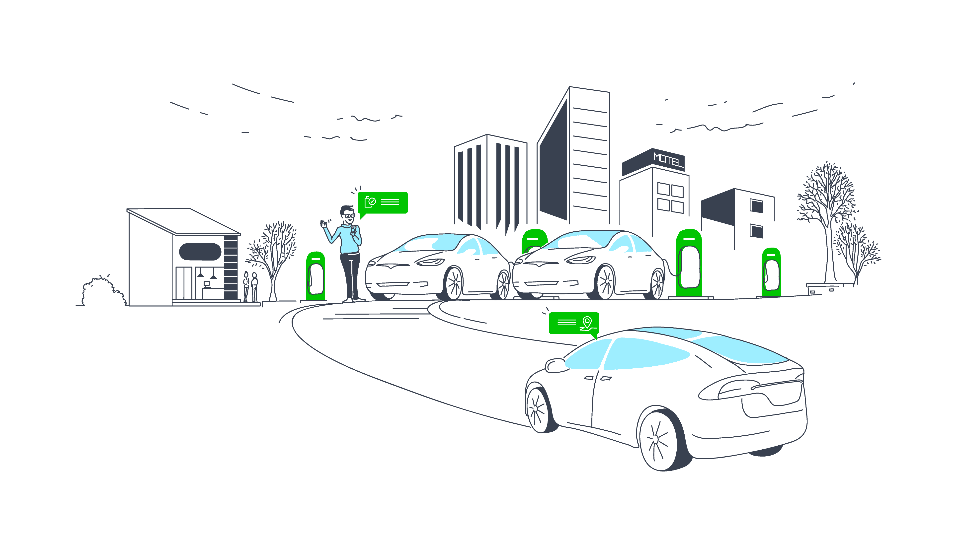 Your destination with peace of mind for vehicle charging